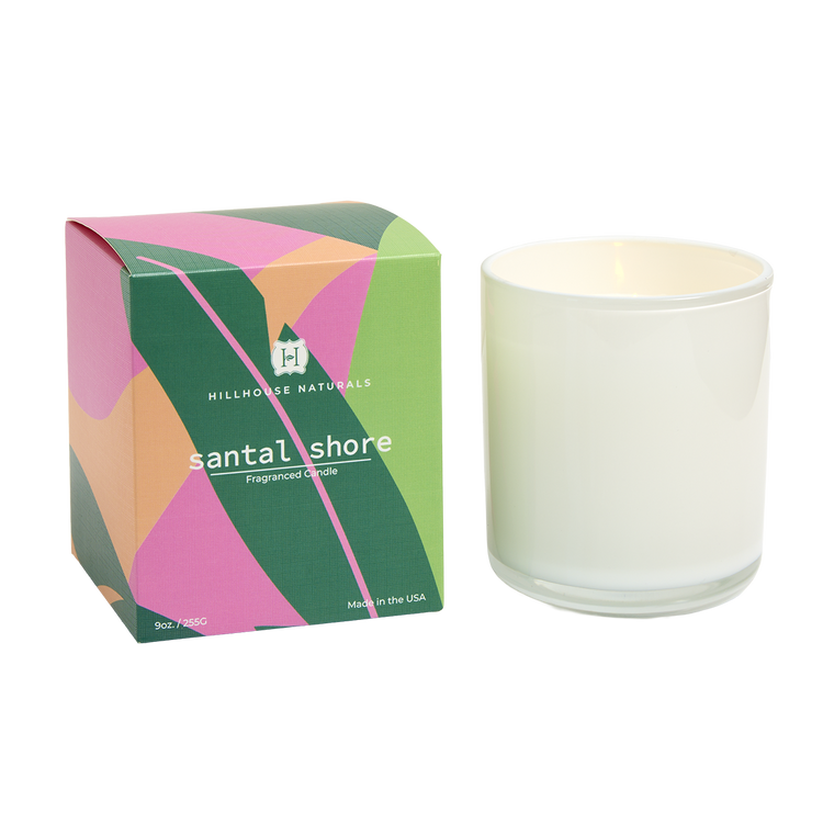 Santal Shore 9oz. Candle In Glass Ctn.6