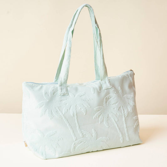 Terry Tote-Aqua Palm