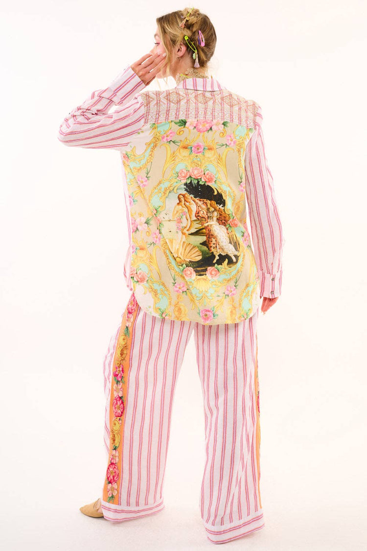 Birth of Venus Pants | Striped Pants | Wide Leg Pants
