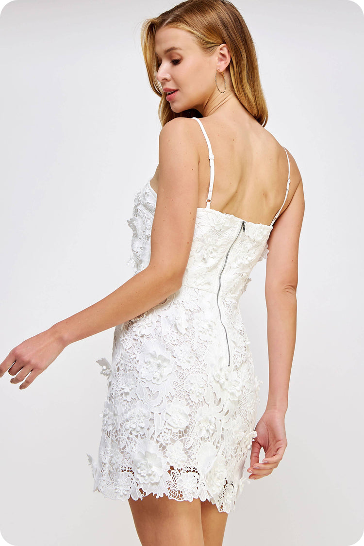 Floral Lace Mini Dress