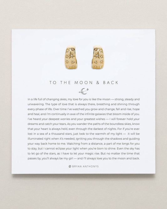 To the Moon and Back Hoop Earrings
