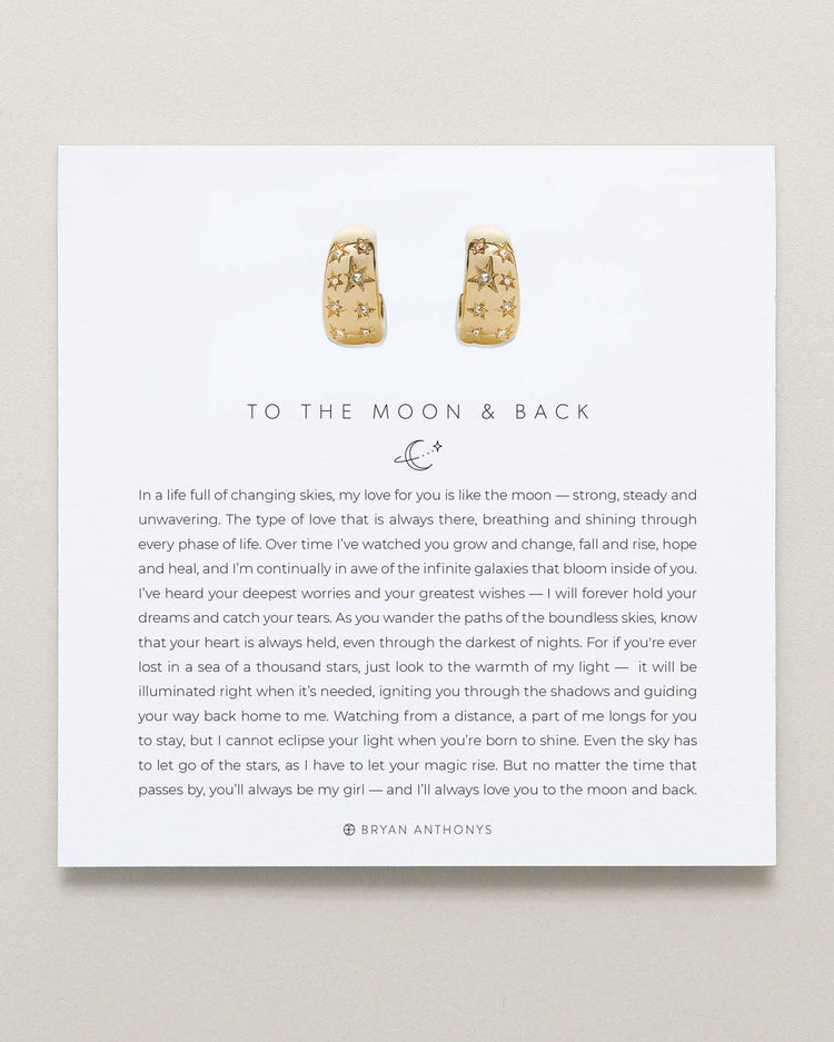 To the Moon and Back Hoop Earrings