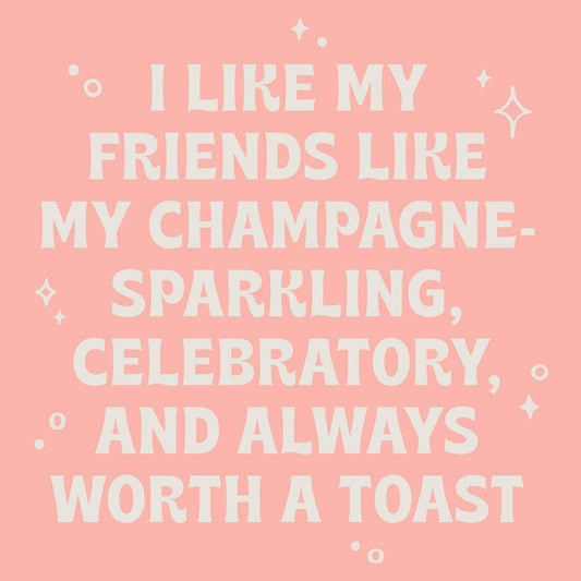Funny Party Cocktail Napkins | Friends Like Champagne