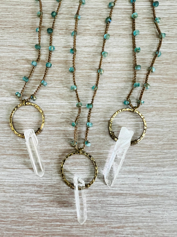 Alchemy Necklace with Rough Quartz Crystal