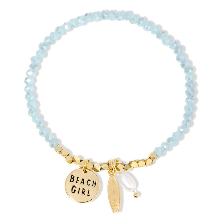 Beach Girl + Surfboard Stretch Bracelet