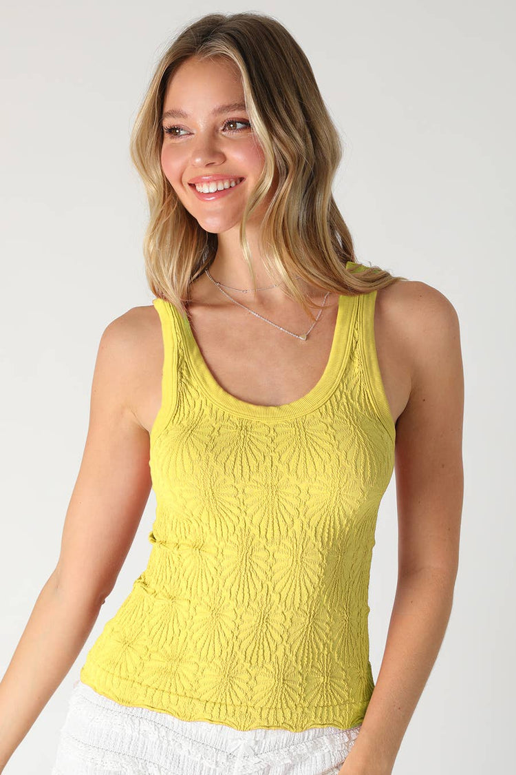Reversible Lace Textured Tank Top