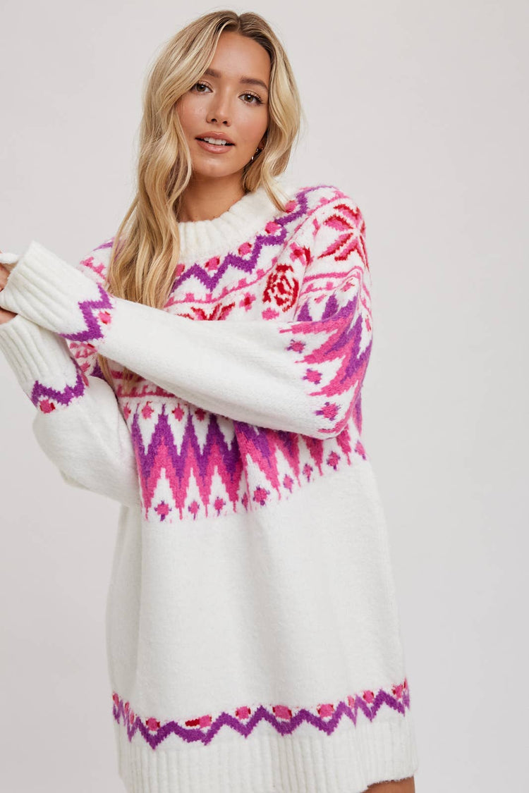 FAIR ISLE SWEATER DRESS