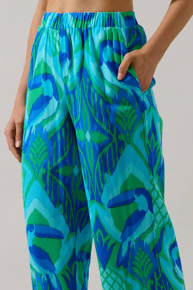Blissy Tropical Hanie Flare Pants