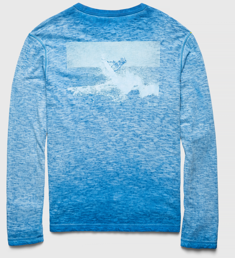 Chris long sleeve cold dye graphic tee