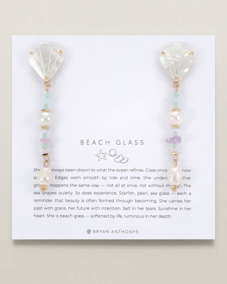 Beach Glass Drop Earrings