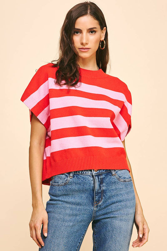 Stripe Sweater Vest