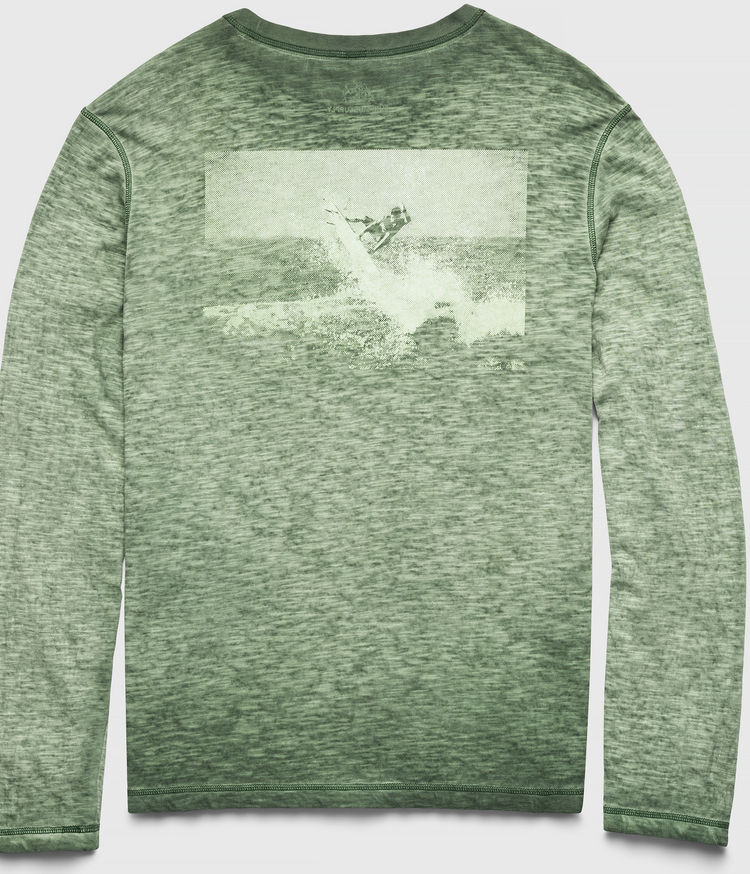 Chris long sleeve cold dye graphic tee