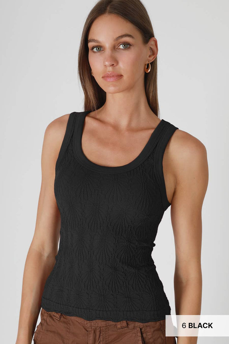 Reversible Lace Textured Tank Top
