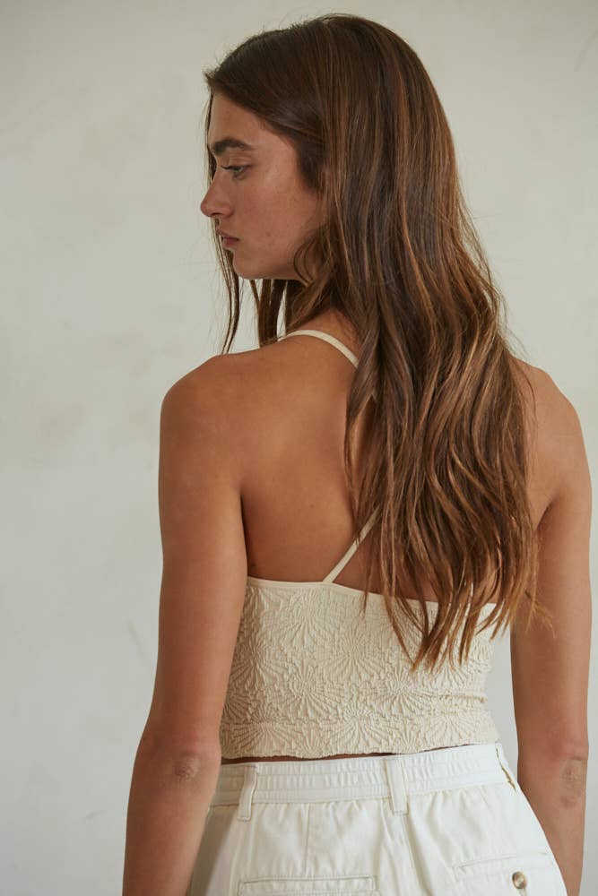 Knit Modal Nylon Spandex Seamless Jacquard Tank