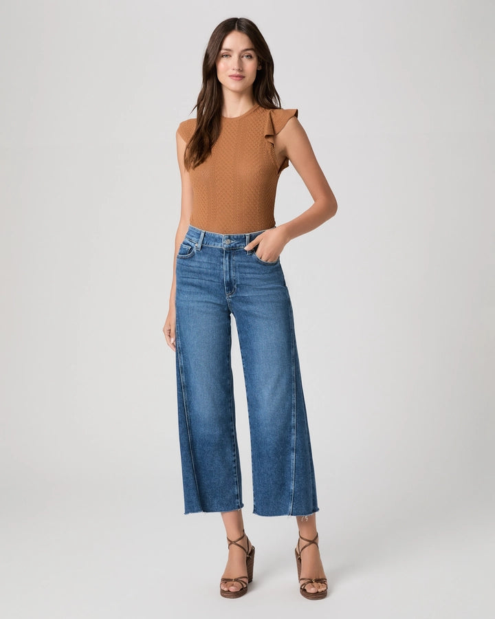 Anessa 31" w/ Twisted Outseam Panel Raw Hem- Hollyhock