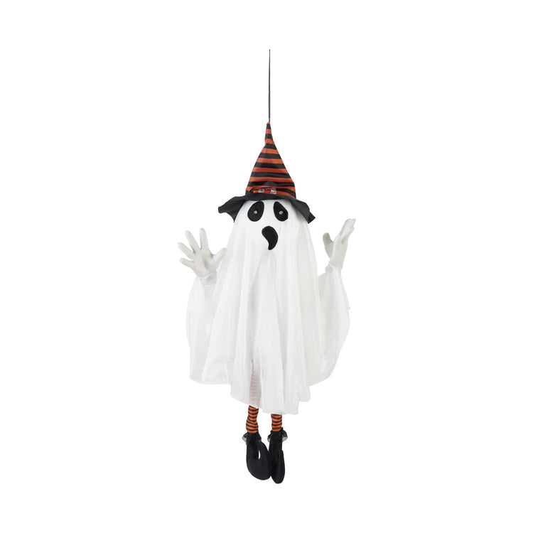 Hanging Fabric Animated Ghost with Lights, Sound & Try Me Button (Batteries Included)