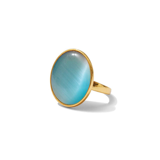 Round Stone Adjustable Ring