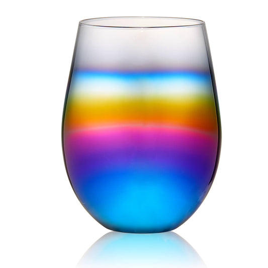 Stemless Rainbow Glass