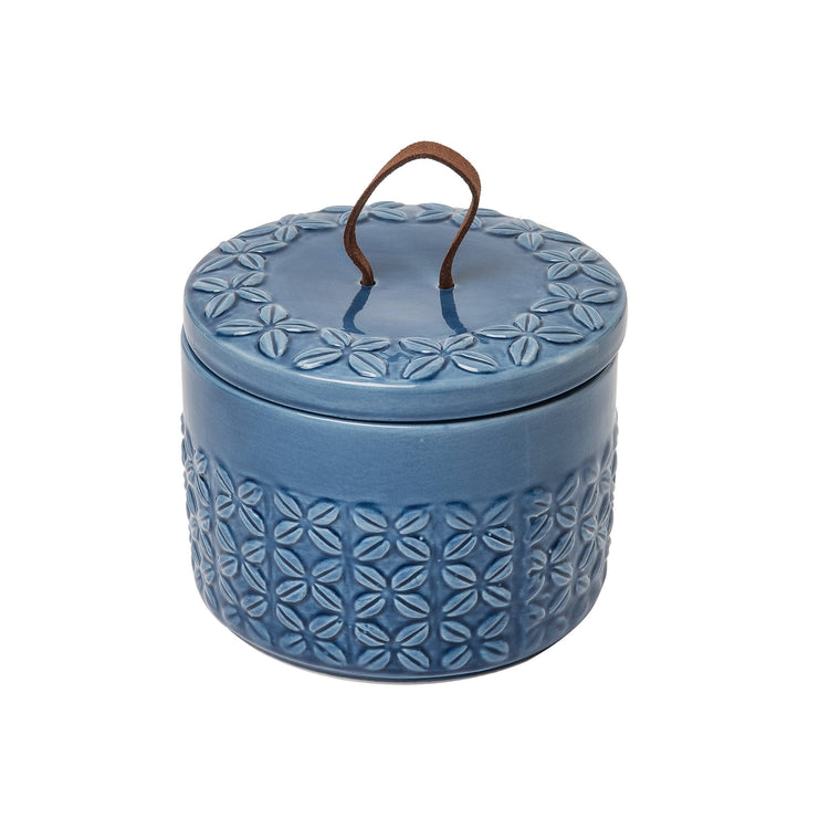 Textured Blue Jar