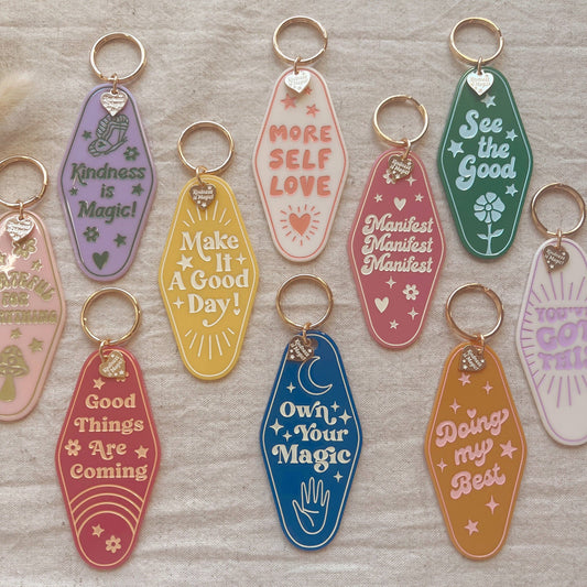 Inspirational Motel Keychains