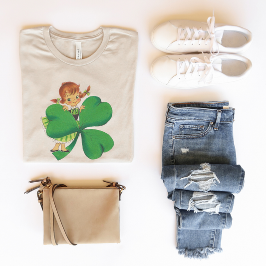 Vintage Clover Girl Graphic Tee