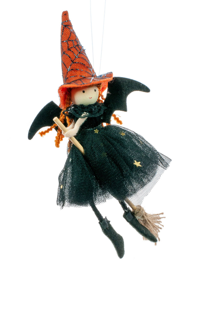 Orange Hanging Cherub Witch