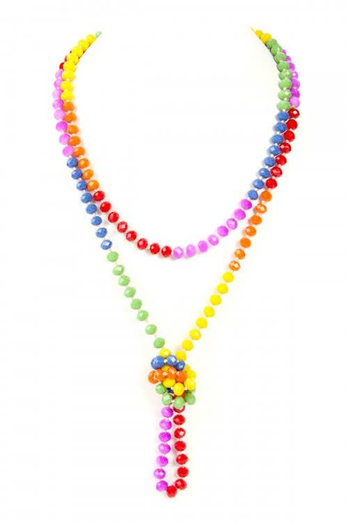 Rainbow Handknotted Necklace