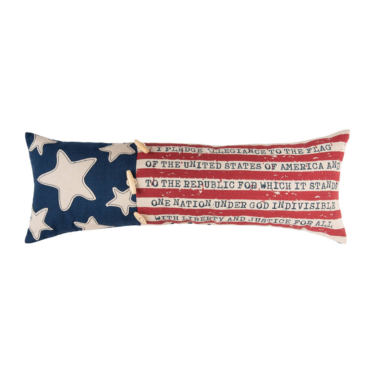 Pledge of Allegiance Flag Patriotic 4th of July Throw Pillow