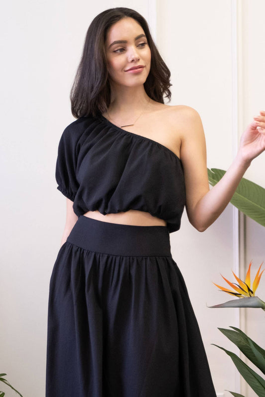 One Shoulder Crop Top