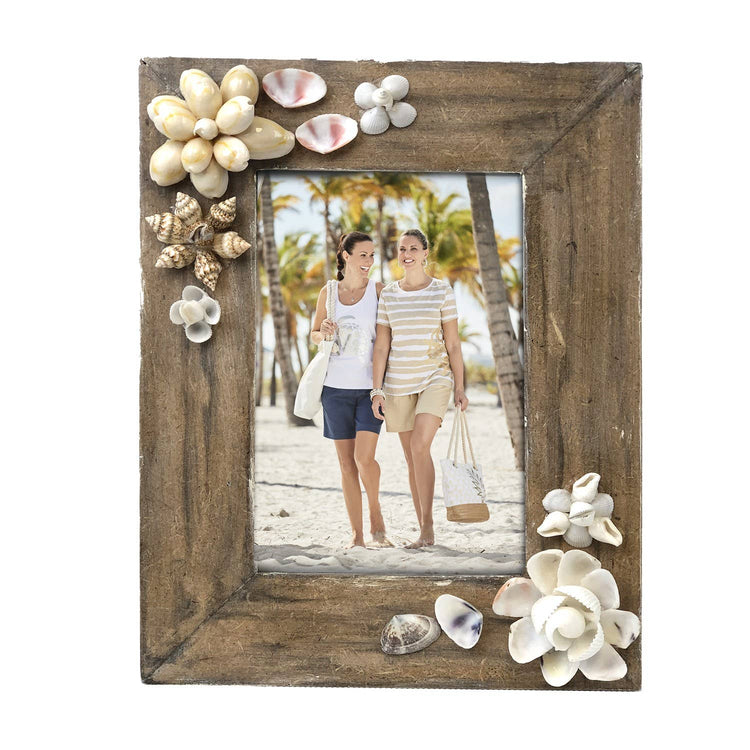 Wood and Shell Picture Frame