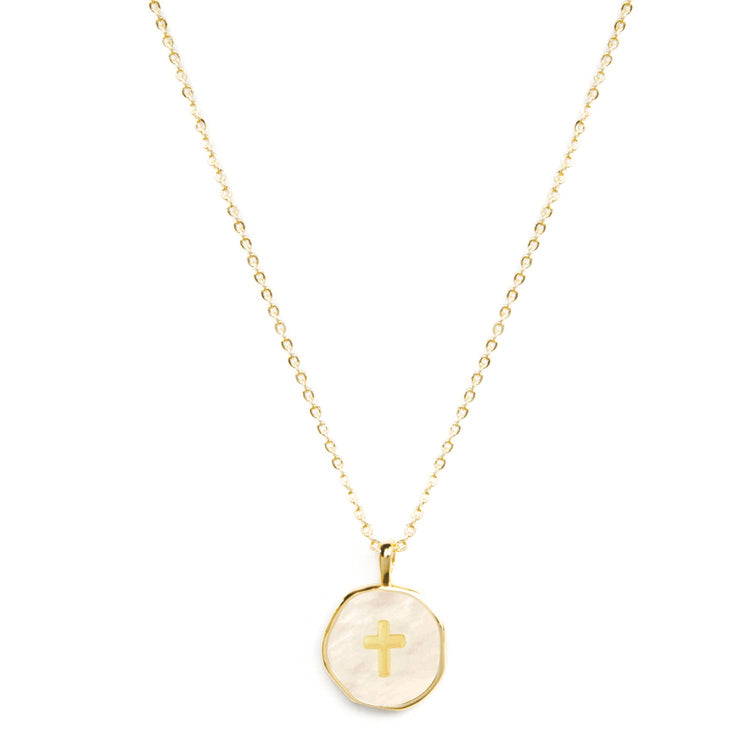 Shell with Cross Pendant Necklace