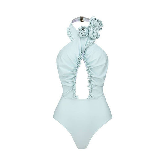 Halter Neck Cut-out One Piece Swim Suit