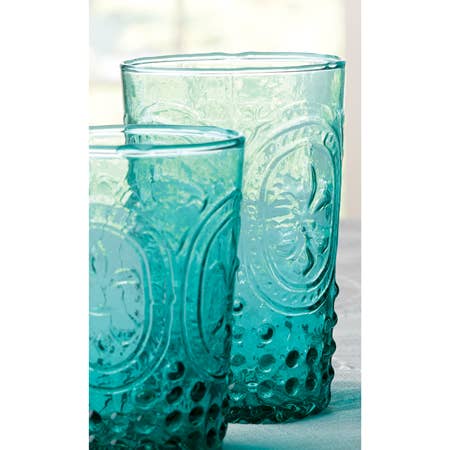 Teal Vintage Glassware