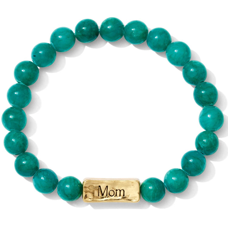 Teal Mom Stone Bracelet