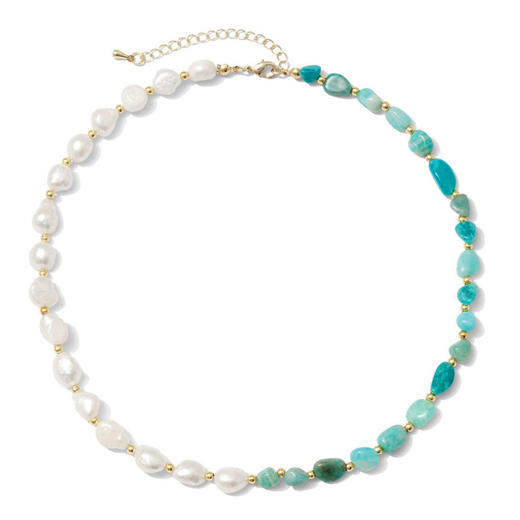 Pearl & Stone Statement Necklace