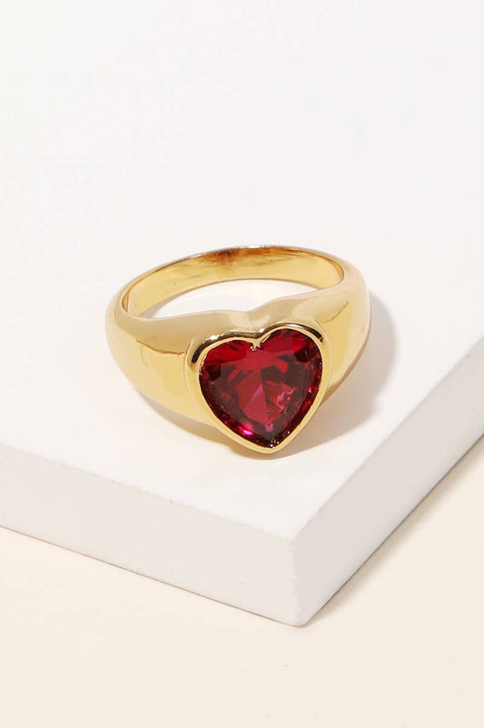 Ruby Heart Ring