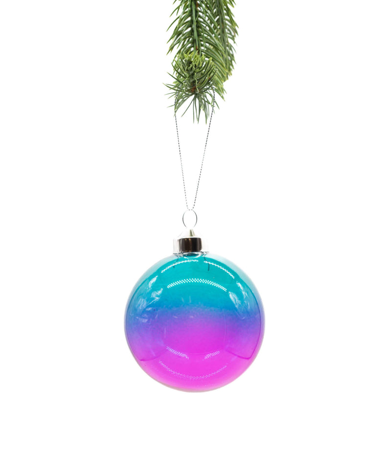 Blue Hanging Fading Ball Ornament