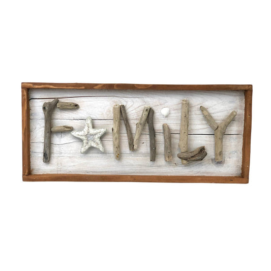 Reclaimed Wood Metal Family Wall Plaque